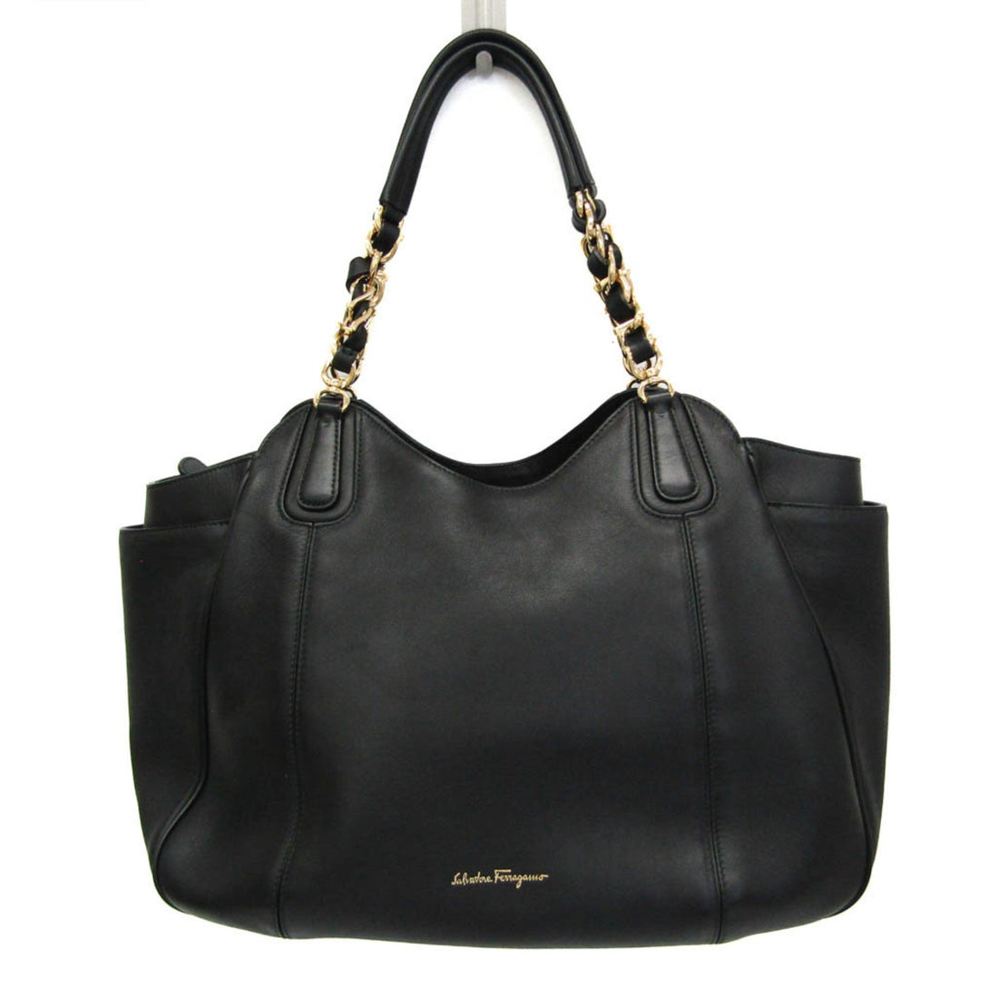 Salvatore Ferragamo Melinda Black Leather Tote Bag