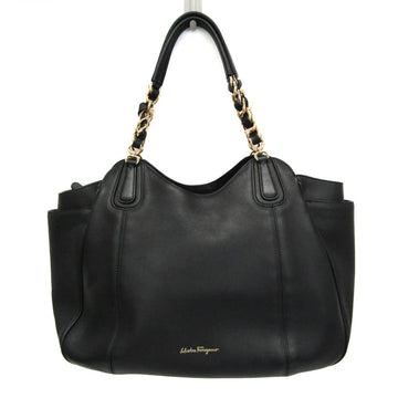 Salvatore Ferragamo Melinda Black Leather Tote Bag