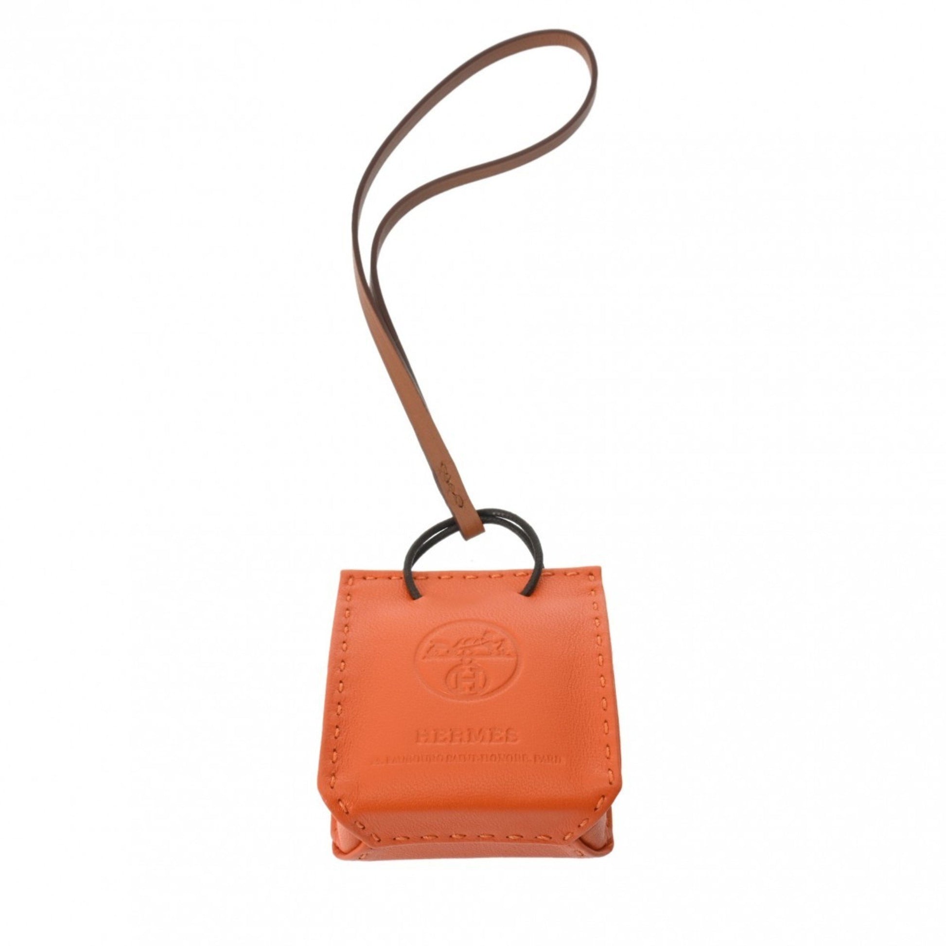 Hermès Sac Orange Orange Leather Bag 