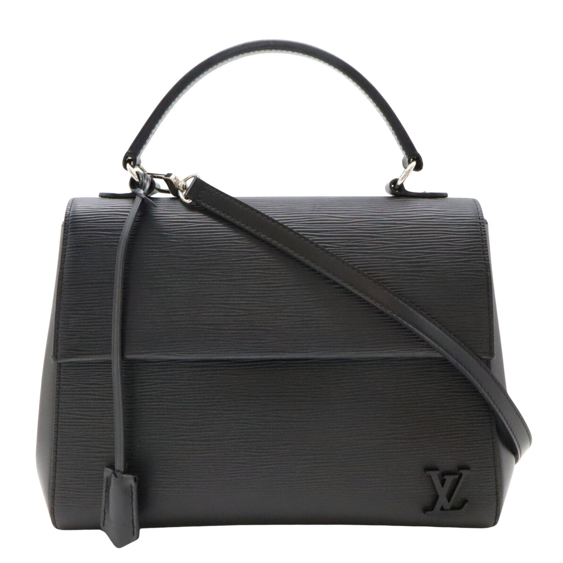 Louis Vuitton Cluny Black Leather Handbag 