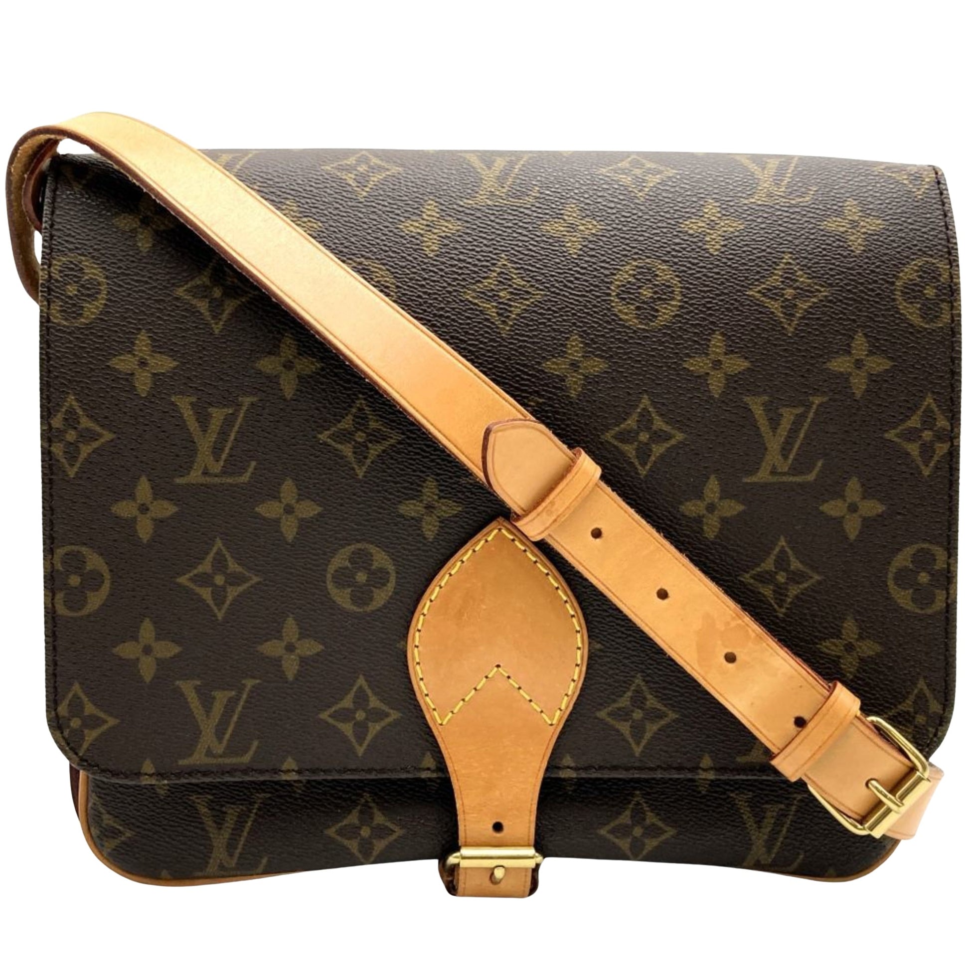 Louis Vuitton Cartouchiere Brown Canvas Shoulder Bag