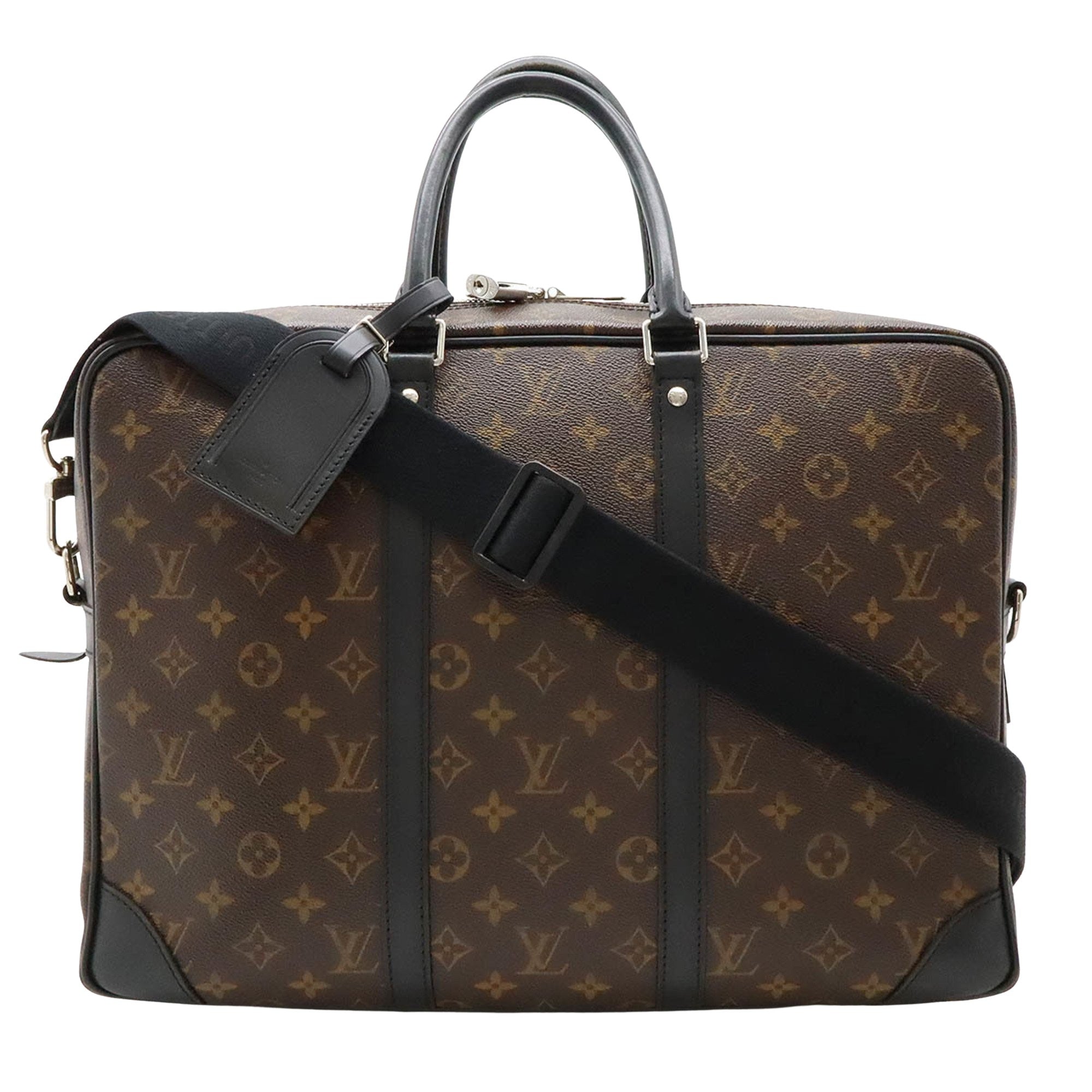 Louis Vuitton Porte Documents Brown Canvas Travel Bag