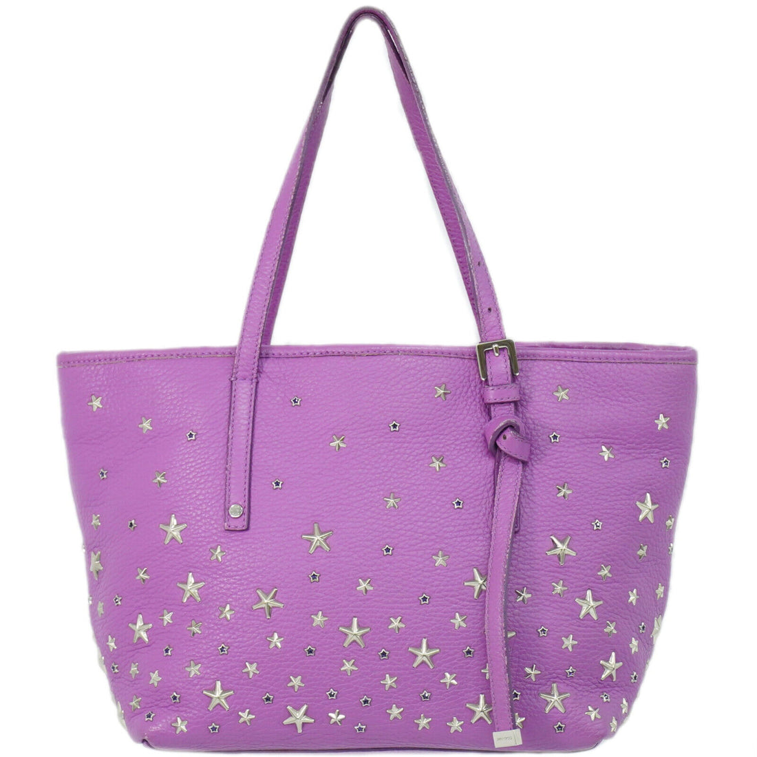 Jimmy Choo Purple Leather Tote Bag