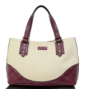 Gucci Guccissima Beige Canvas Handbag 