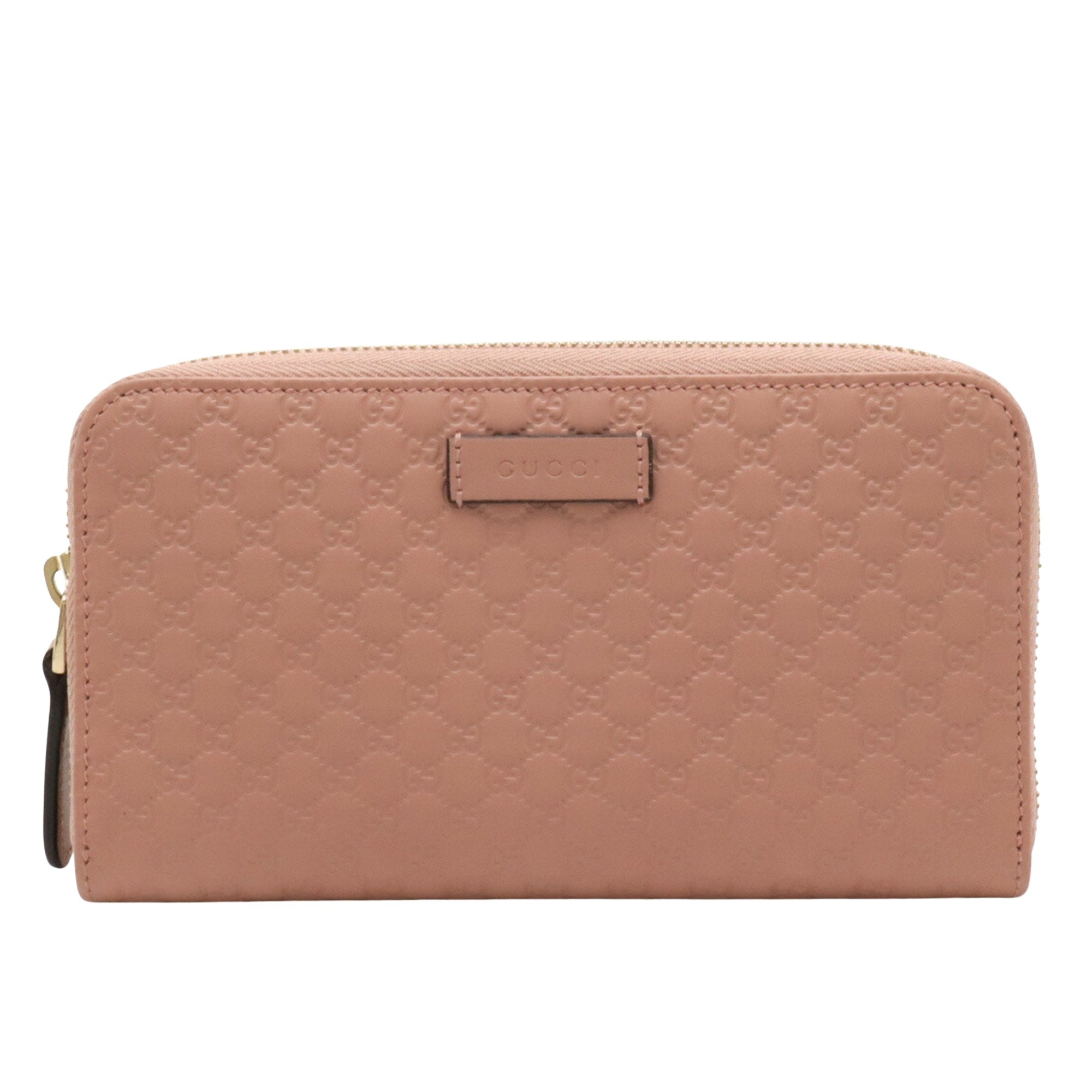 Gucci Micro guccissima Pink Leather Wallet 