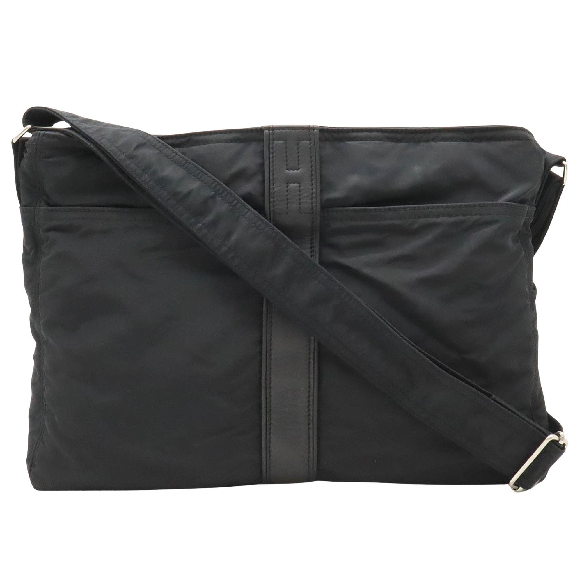 Hermès Acapulco Black Canvas Shoulder Bag