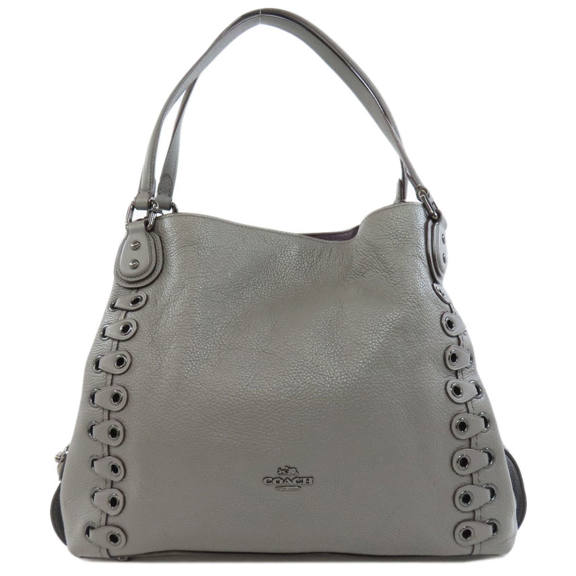 Coach Edie Grey Leather Tote Bag