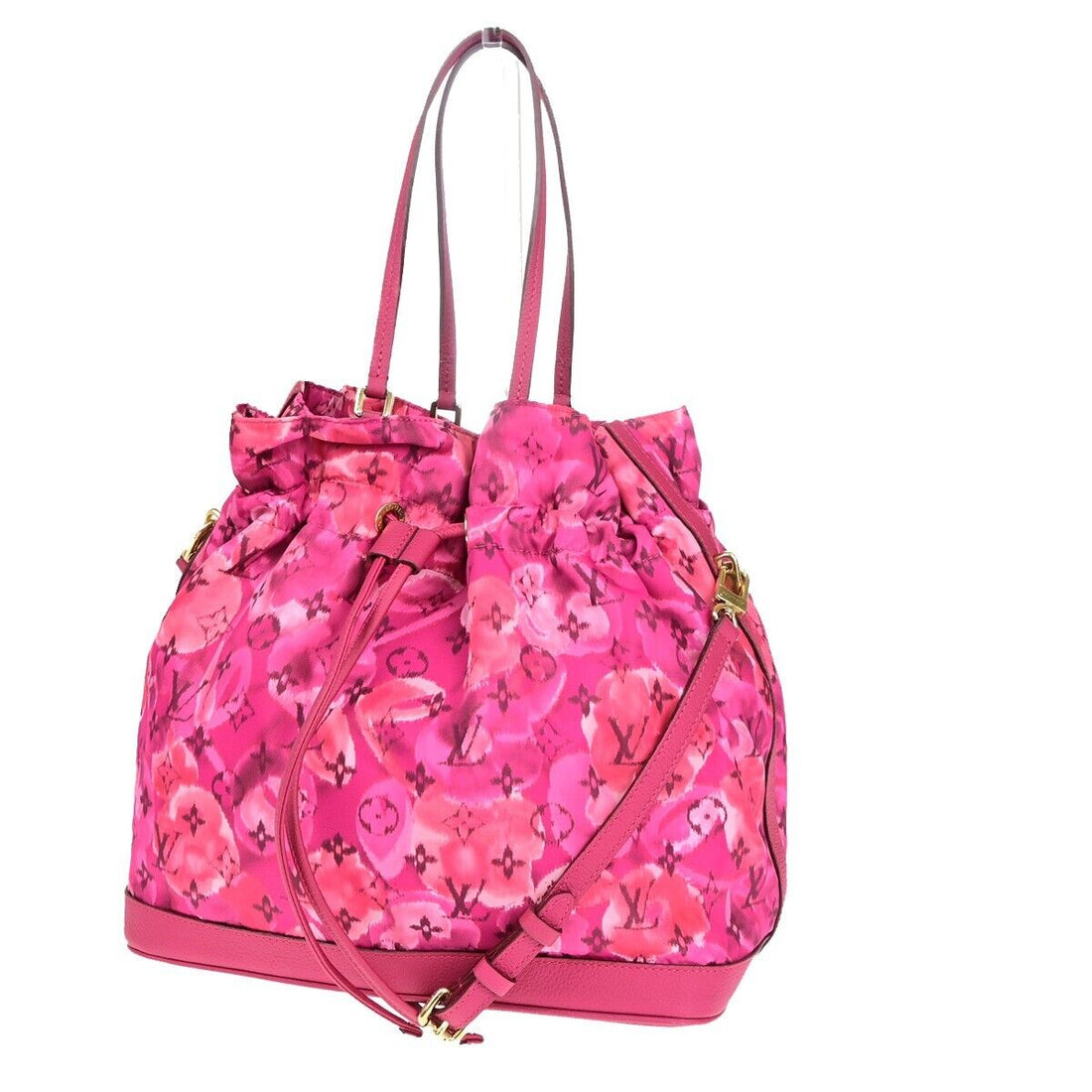 Louis Vuitton Noefull MM Pink Canvas Handbag 