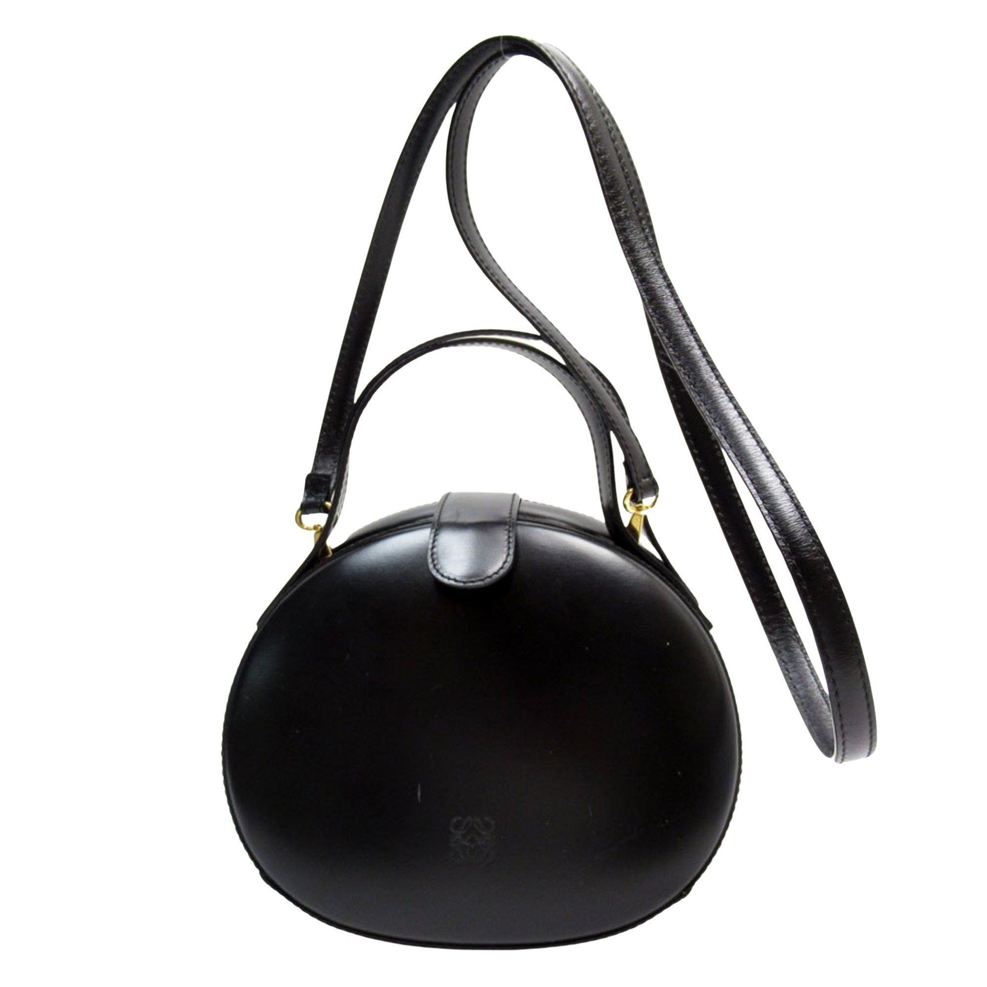 Loewe Black Leather Shoulder Bag