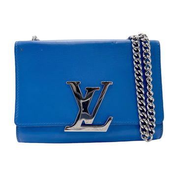 Louis Vuitton Louise Blue Leather Clutch Bag