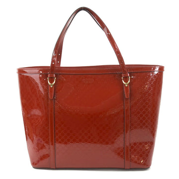 Gucci Guccissima Red Patent Leather Tote Bag