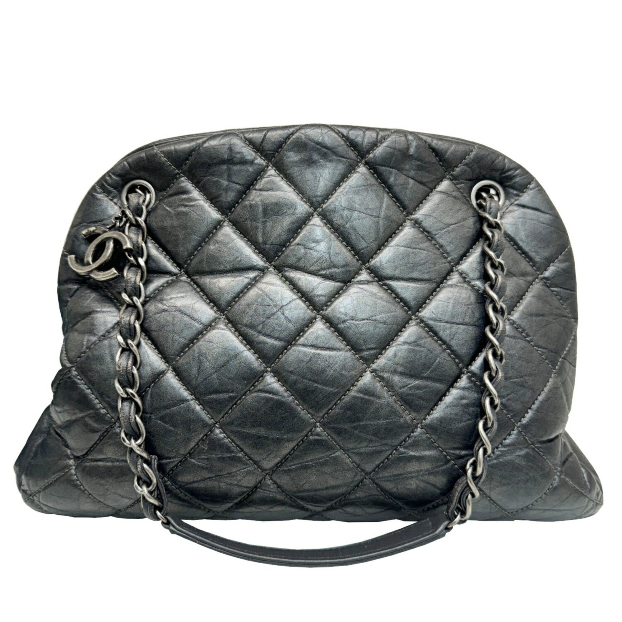 Chanel Mademoiselle Black Leather Tote Bag