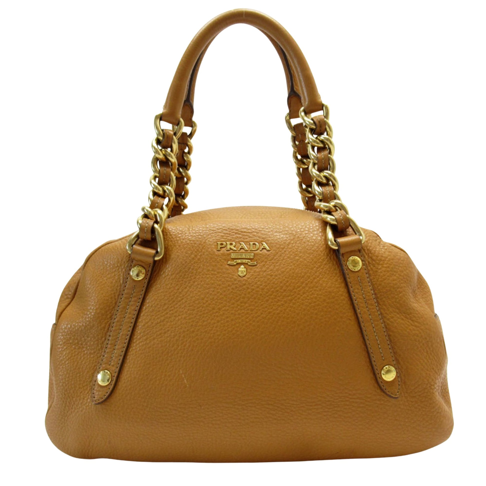 Prada Saffiano Camel Leather Tote Bag