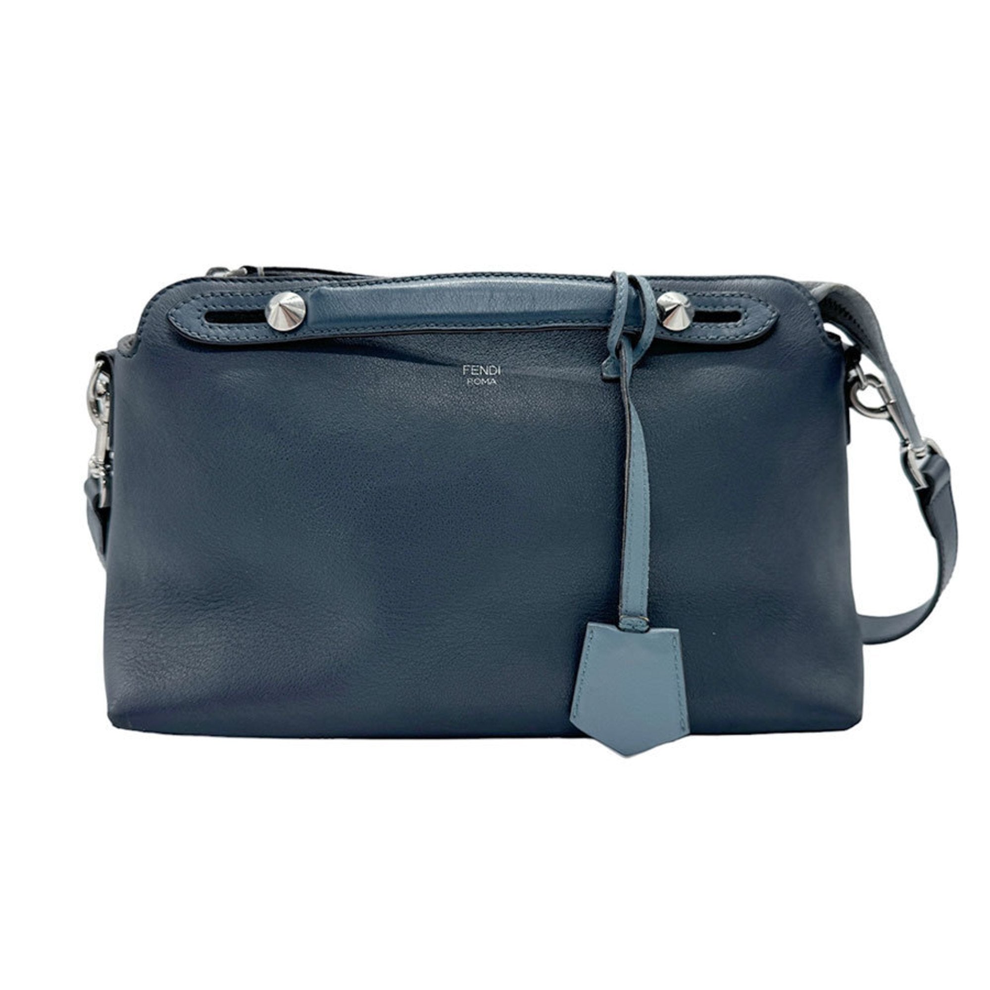 Fendi By the way Medium Navy Leather Handbag 