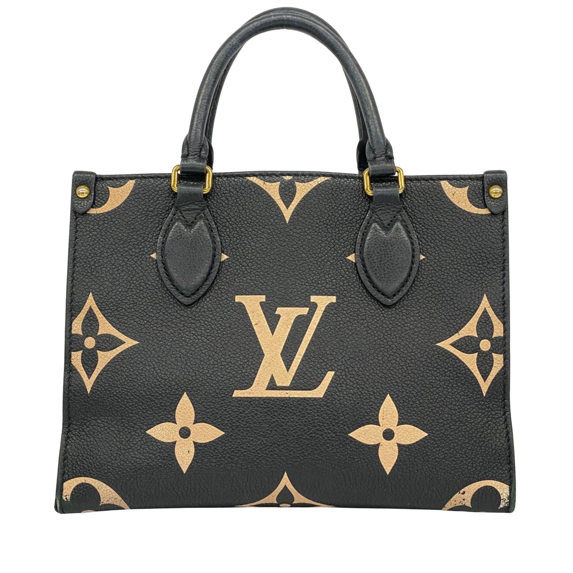 Louis Vuitton On The Go Black Leather Tote Bag