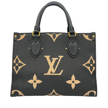 Louis Vuitton On The Go Black Leather Tote Bag