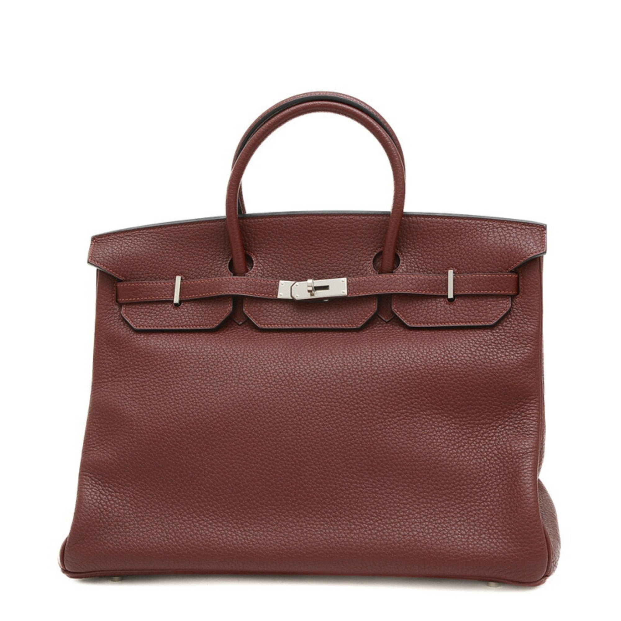 Hermès Birkin 40 Red Leather Handbag 