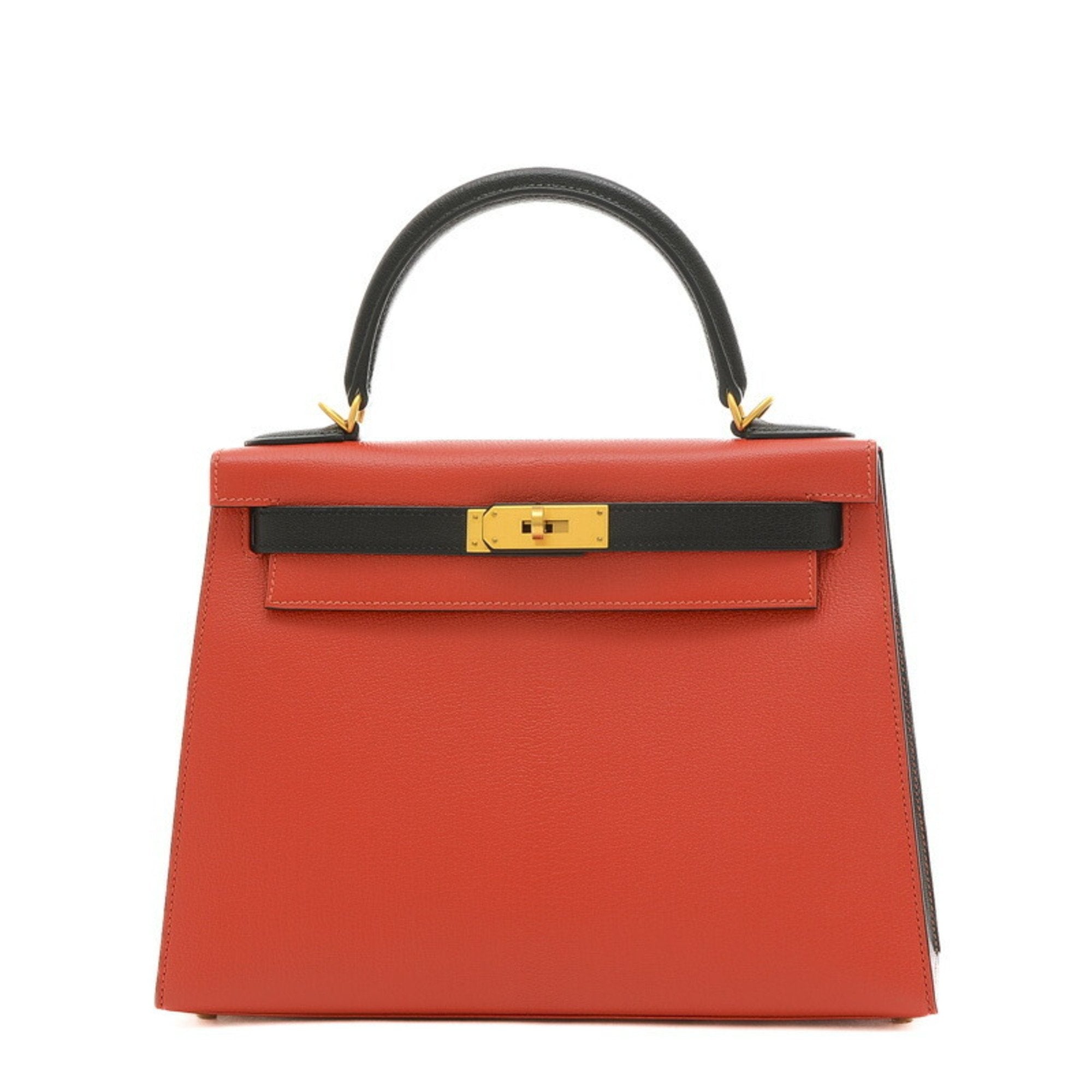 Hermès Kelly 28 Red Leather Handbag 