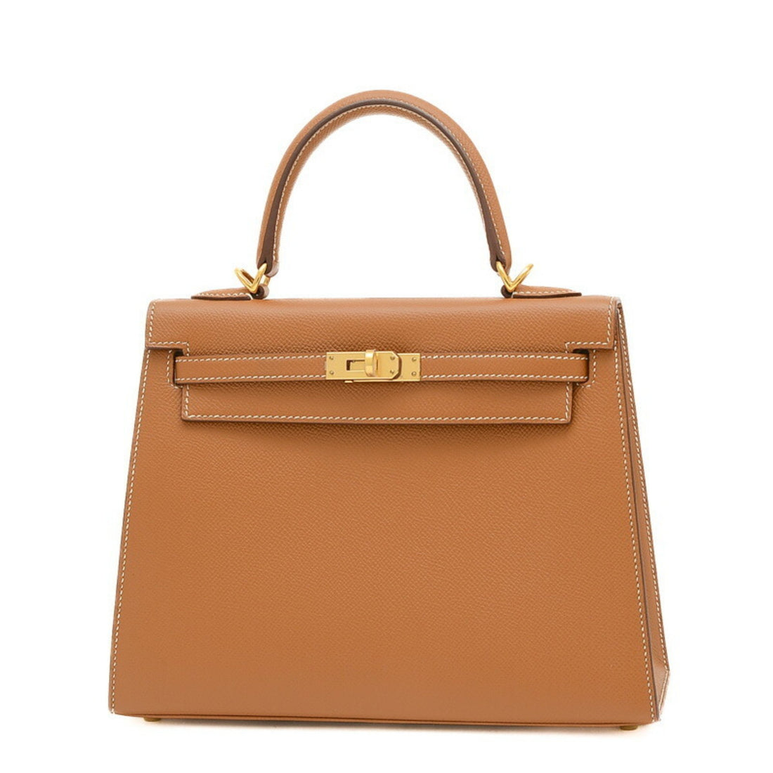 Hermès Kelly 25 Brown Leather Handbag 