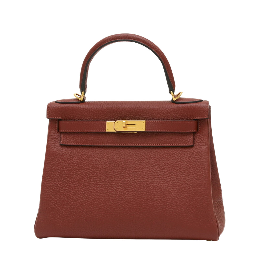 Hermès Kelly Burgundy Leather Handbag 