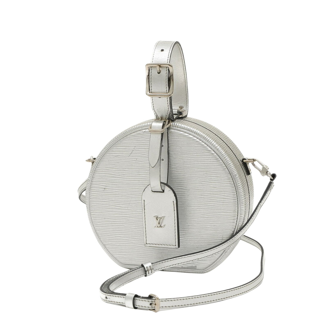 Louis Vuitton Boîte chapeau Silver Leather Clutch Bag