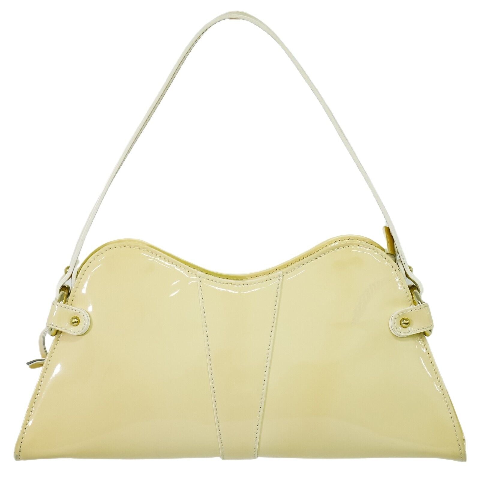 Fendi Selleria Beige Patent Leather Handbag 