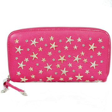 Jimmy Choo Star studs Pink Leather Wallet 