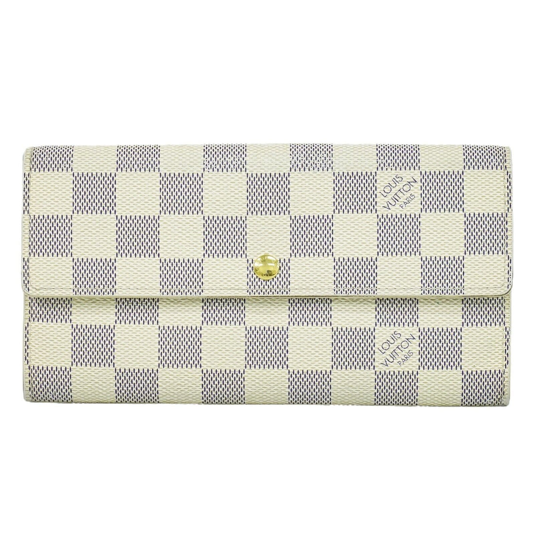 Louis Vuitton Portefeuille Sarah White Canvas Wallet 