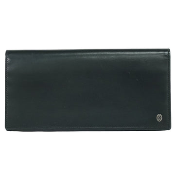 Cartier logo  double c Black Leather Wallet 