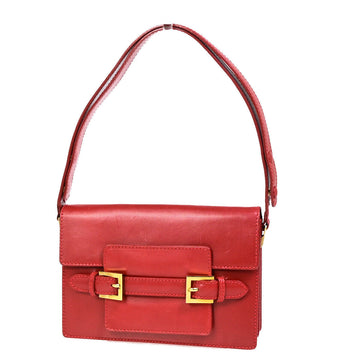 Fendi Fendi Red Leather Shoulder Bag