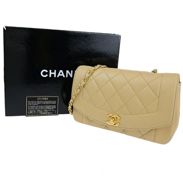 Chanel Diana Beige Leather Handbag 