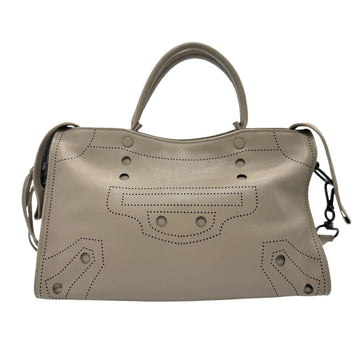 Balenciaga City Beige Leather Shoulder Bag