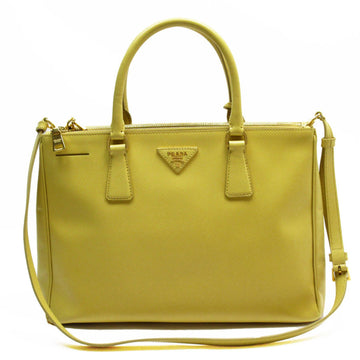 Prada Galleria Yellow Leather Handbag 