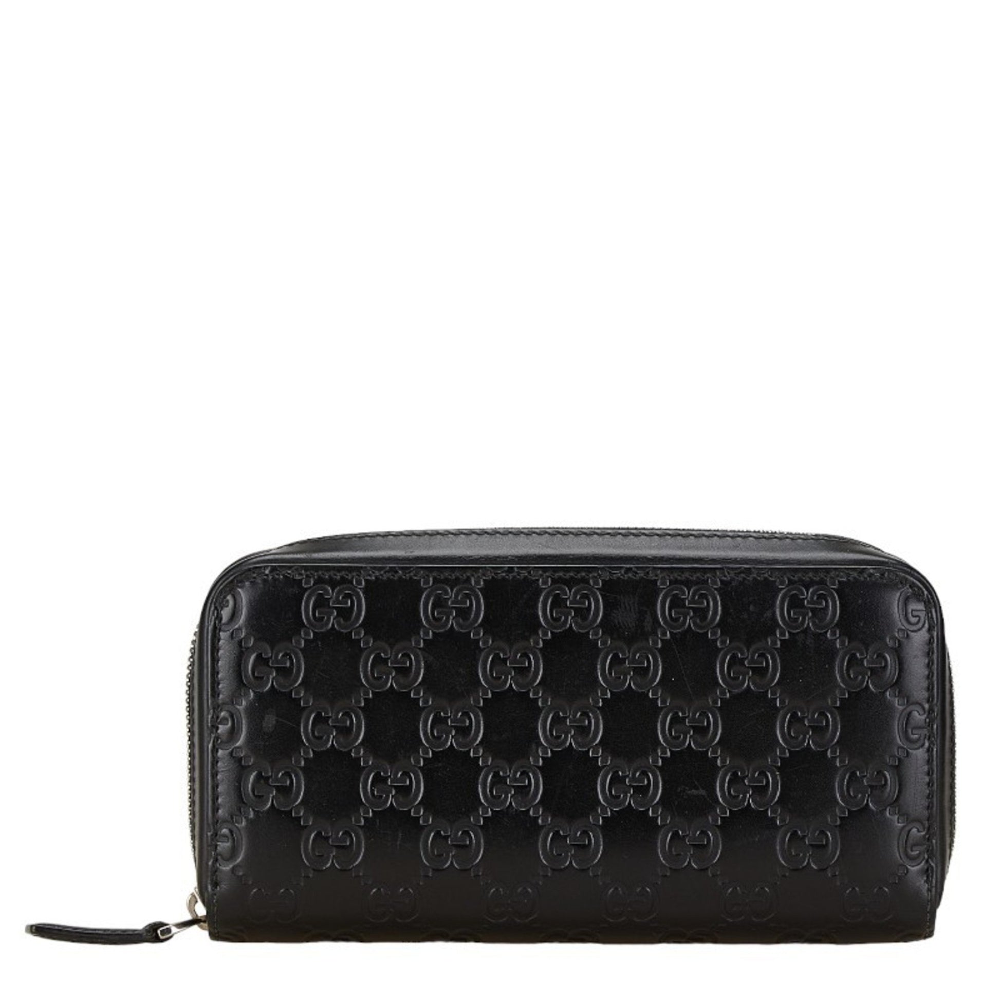 Gucci Micro guccissima Black Leather Wallet 