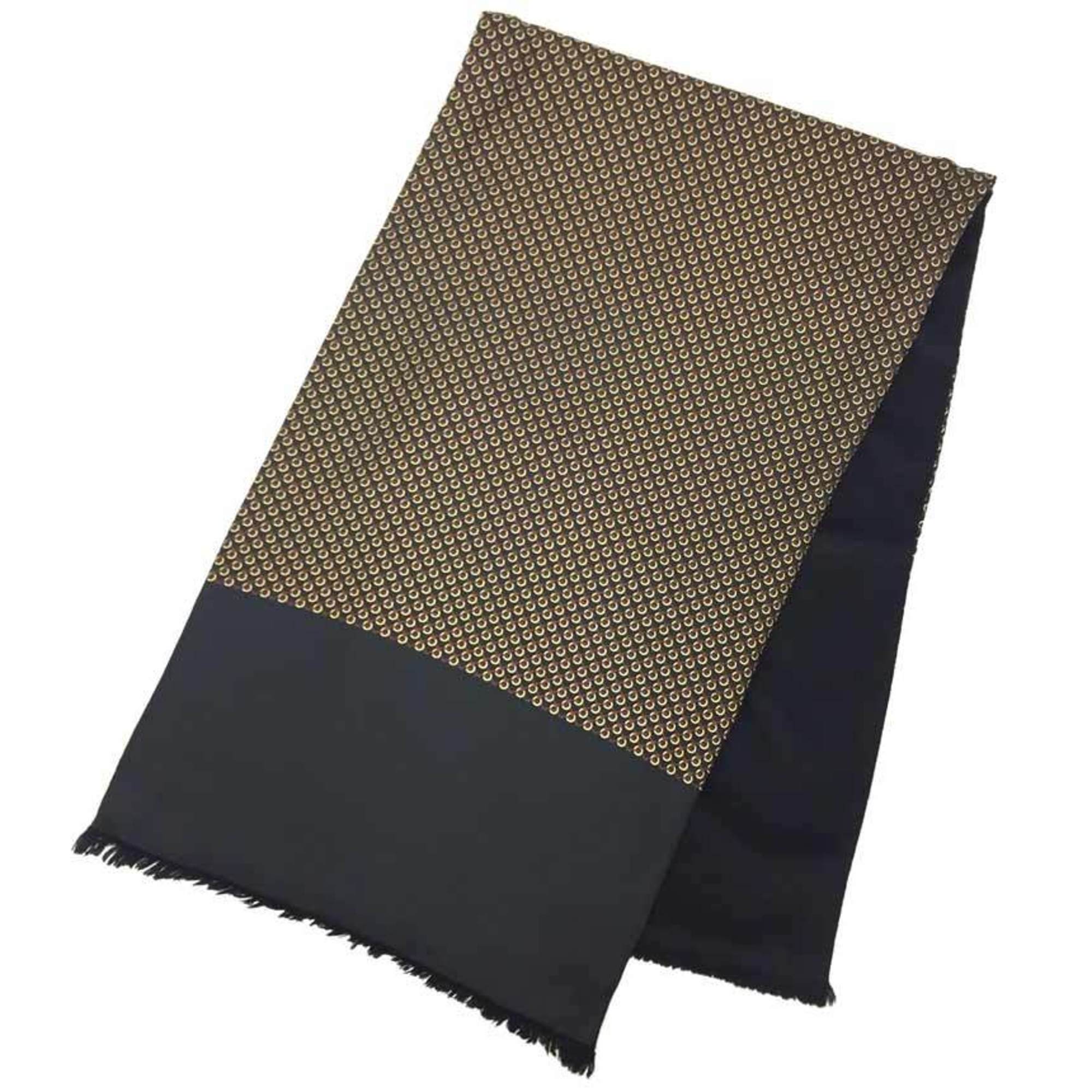 Hermès Black Silk Shawl 