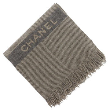 Chanel Grey Wool Scarf 