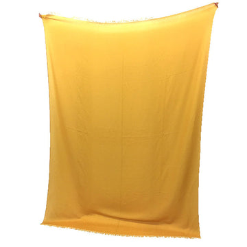 Hermès Yellow Cashmere Shawl 