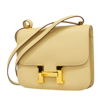 Hermès Constance White Leather Shoulder Bag