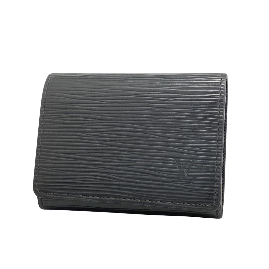 Louis Vuitton Enveloppe Carte de visite Black Leather Wallet 