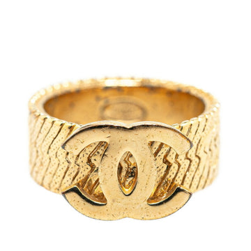 Chanel Coco Mark Gold Gold Plated Ring 