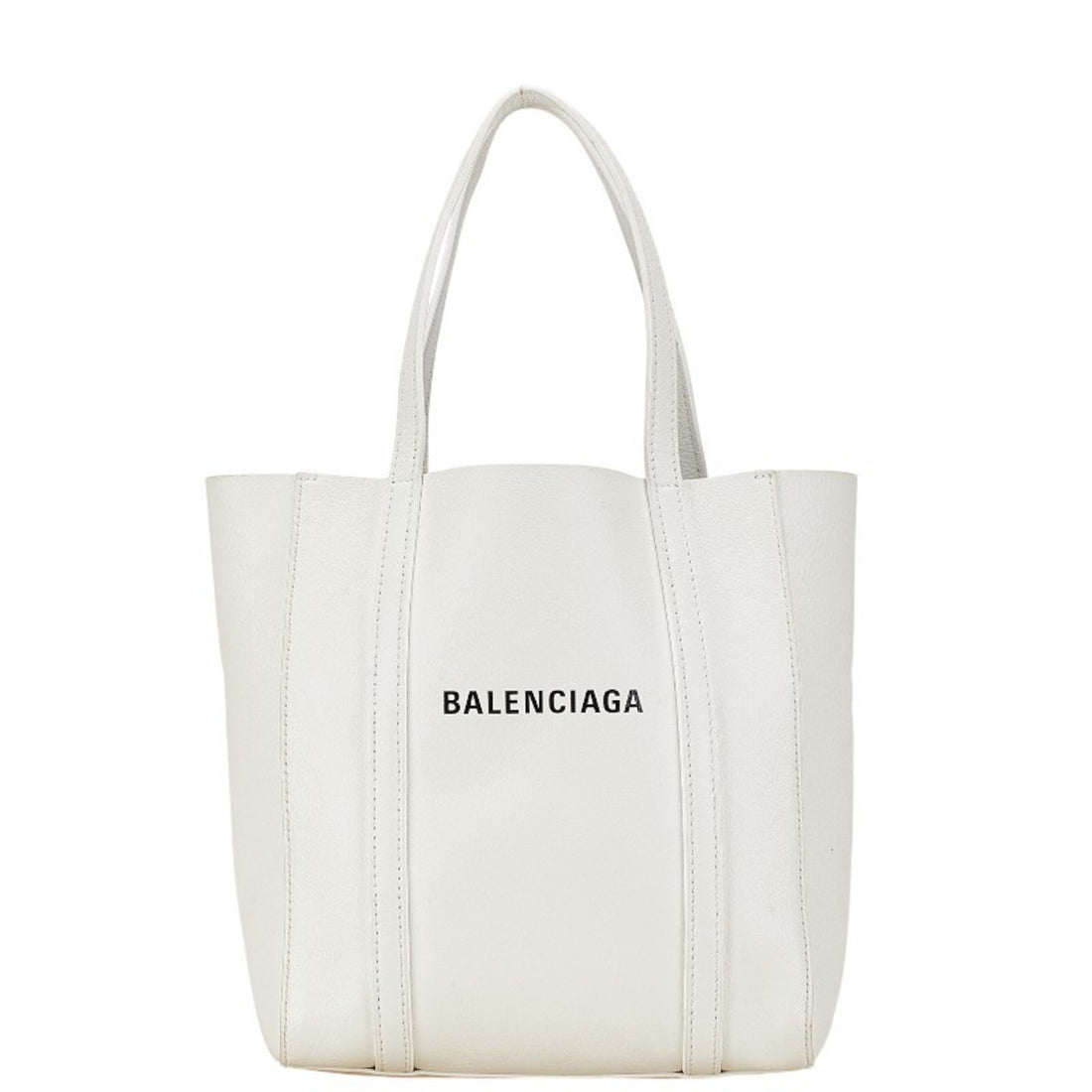 Balenciaga CABAS EVERYDAY MODÈLE XXS White Leather Tote Bag