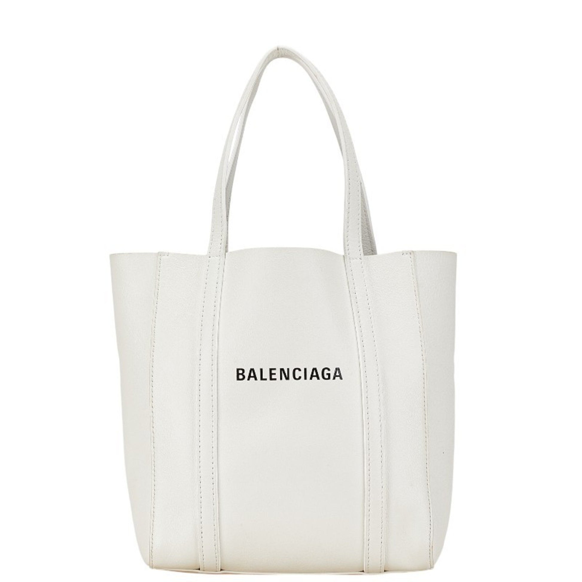 Balenciaga CABAS EVERYDAY MODÈLE XXS White Leather Tote Bag