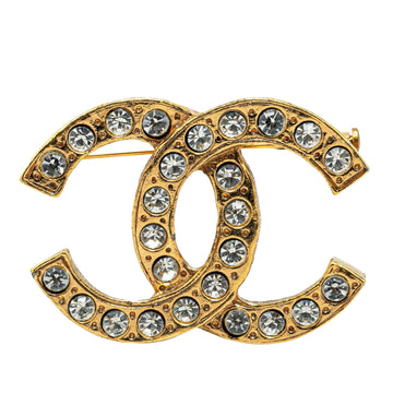 Chanel Logo CC Gold Gold Plated Brooch 