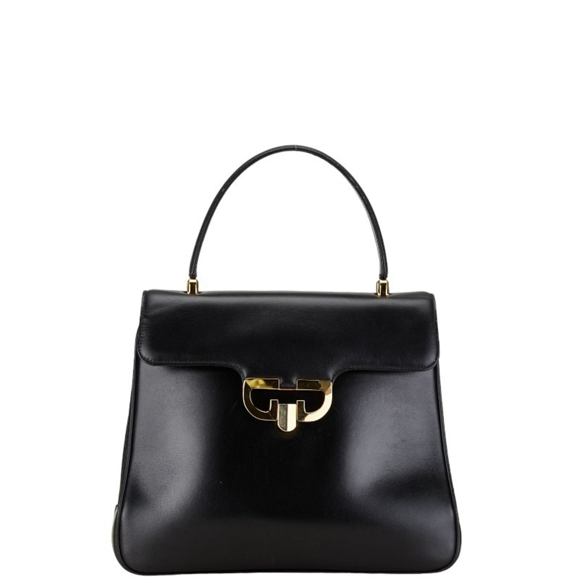 Gucci Old Gucci Black Leather Handbag 