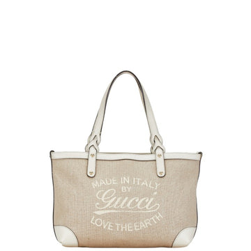 Gucci Craft Beige Canvas Handbag 