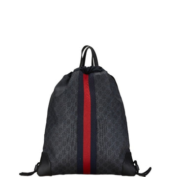 Gucci Sherry Black Canvas Backpack Bag