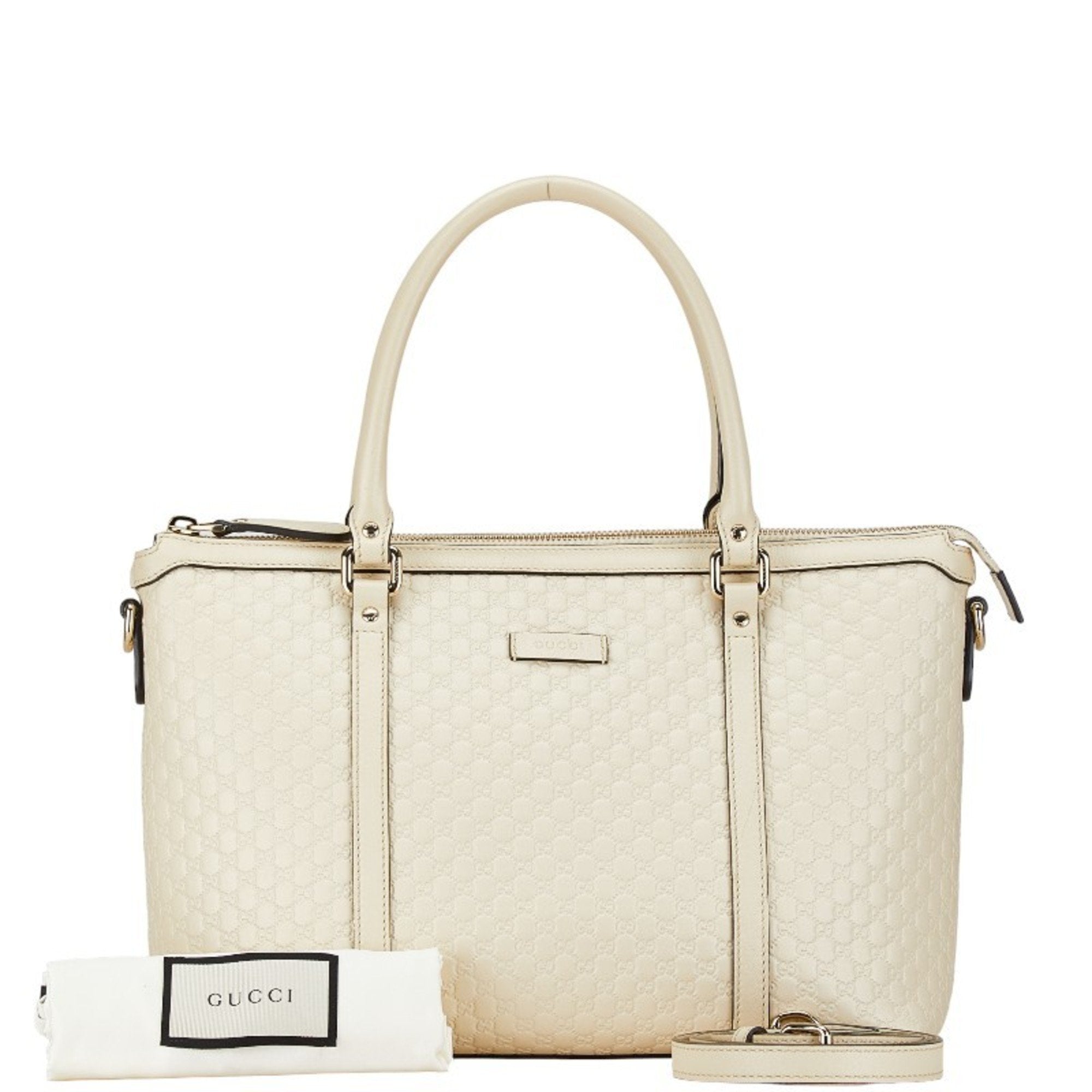 Gucci Micro guccissima White Leather Shoulder Bag