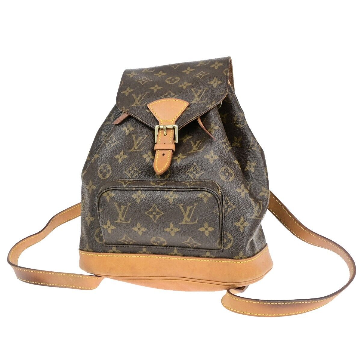 Louis Vuitton Montsouris MM Brown Canvas Handbag 