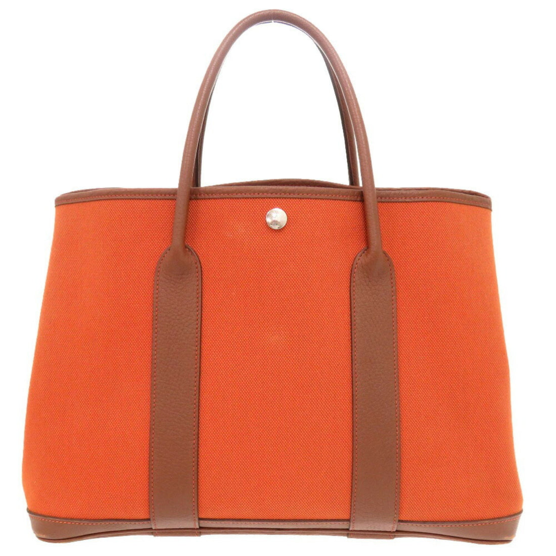 Hermès Garden Party Orange Canvas Tote Bag