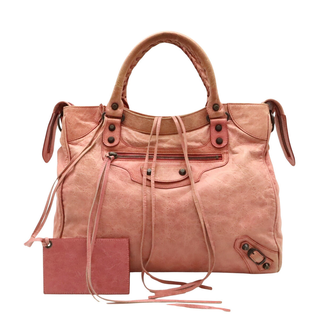 Balenciaga City Pink Leather Handbag 